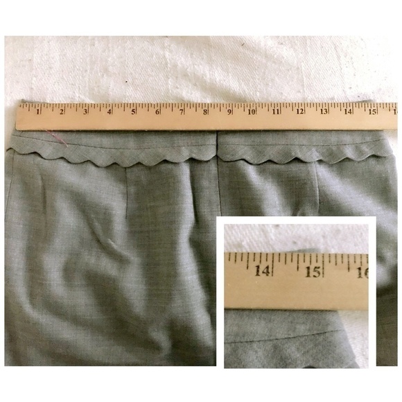 J. Crew scallop trim skirt wool gray Size 4 - Picture 5 of 6